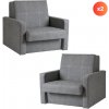 Mebel Elite zostava / set 2x Jednolôžkové rozkladacie kreslo MILAN 1 sivá Mebel Elite zostava / set 2x Jednolôžkové rozkladacie kreslo MILAN 1 sivá