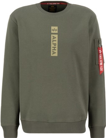 Alpha Industries RP Sweater dark olive mikina pánska bez kapucne zelená