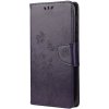 Peňaženkové puzdro Embossing Pattern Motýľ a kvet tmavofialové – Motorola Moto G30 / G10 Peňaženkové puzdro Embossing Pattern Motýľ a kvet tmavofialové – Motorola Moto G30 / G10