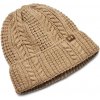 Dámska zimná čiapka Under Armour, HALFTIME CABLE KNIT BEANIE Hnedá OSFM Dámska zimná čiapka Under Armour, HALFTIME CABLE KNIT BEANIE Hnedá OSFM