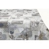 Obrus patchwork so šedohnedými srdiečkami Šedohnedá 140x240 cm Obrus patchwork so šedohnedými srdiečkami Šedohnedá 140x240 cm