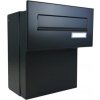 DOLS F-046 ČD-16 RAL9005 - poštová schránka na zamurovanie, s menovkou, čierna DOLS F-046 ČD-16 RAL9005 - poštová schránka na zamurovanie, s menovkou, čierna