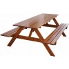 Rojaplast Záhradný set Piknik 160 cm drevený lakovaný