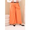 Kesi Dámske nohavice Plus Size so širokými nohavicami a opaskom Farba: Oranžová, Veľkosť: UNI Kesi Dámske nohavice Plus Size so širokými nohavicami a opaskom Farba: Oranžová, Veľkosť: UNI
