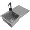 MEXEN/S MEXEN/S - Cesar granitový drez 1-miska s odkvapkávačom vrátane batérie Rita, šedý 6514-71-670300-70 MEXEN/S MEXEN/S - Cesar granitový drez 1-miska s odkvapkávačom vrátane batérie Rita, šedý 6514-71-670300-70