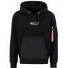 Alpha Industries Nylon Pocket Hoody pánska mikina black čierna Alpha Industries Nylon Pocket Hoody pánska mikina black čierna