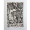 Peter Kľúčik, EX LIBRIS LUDĚK KŘÍŽ, Slon Peter Kľúčik, EX LIBRIS LUDĚK KŘÍŽ, Slon