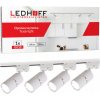 Lišta so šínami 1m + 4x reflektor GU10 BIELA strieborná Lampa SPOT Sada Lišta so šínami 1m + 4x reflektor GU10 BIELA strieborná Lampa SPOT Sada