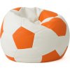 Sedací vak futbalová lopta malá bielooranžová EMI Sedací vak futbalová lopta malá bielooranžová EMI