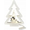 Drevený stromček s snehuliakom a LED osvetlením 19x14 cm Drevený stromček s snehuliakom a LED osvetlením 19x14 cm