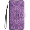 Peňaženkové puzdro Embossing Pattern Slnečnica fialové – Samsung Galaxy A06 Peňaženkové puzdro Embossing Pattern Slnečnica fialové – Samsung Galaxy A06