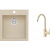 Granitový drez s batériou ALVEUS Cortina 20 Beige 55 450x500 mm + batéria Tonia SETA736 Granitový drez s batériou ALVEUS Cortina 20 Beige 55 450x500 mm + batéria Tonia SETA736