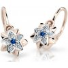 Cutie Jewellery Detské náušnice z ružového zlata C2210-10-X-4 modrá Cutie Jewellery Detské náušnice z ružového zlata C2210-10-X-4 modrá