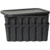 Ferm Living Úložný box s vekom Paper Pulp Large Charcoal – set 2 ks Ferm Living Úložný box s vekom Paper Pulp Large Charcoal – set 2 ks