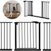 Bezpečnostná zábrana 74-132 cm na schody a dvere, oceľ s extra panelmi čierna ECOTOYS Bezpečnostná zábrana 74-132 cm na schody a dvere, oceľ s extra panelmi čierna ECOTOYS