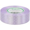 Stuha saténová fialová s bodkami 2,5 cm / 1 m Stuha saténová fialová s bodkami 2,5 cm / 1 m