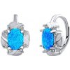 Silvego CARISSA strieborné náušnice so syntetickým modrým opálom LPS3080EOB Silvego CARISSA strieborné náušnice so syntetickým modrým opálom LPS3080EOB