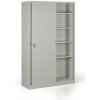 Kovová skriňa s posuvnými dverami, 4 police, 1200 x 1990 x 450 mm, svetlo sivá Kovová skriňa s posuvnými dverami, 4 police, 1200 x 1990 x 450 mm, svetlo sivá
