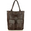 MARCO MAZZINI Kožená shopper taška Ravenna | hnedá caffe s131d MARCO MAZZINI Kožená shopper taška Ravenna | hnedá caffe s131d