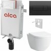 Alcadrain Set modul na stenu, WC Pro, sedadlo s tlačidlom, čierna lesk M378 KAE068 1 set Alcadrain Set modul na stenu, WC Pro, sedadlo s tlačidlom, čierna lesk M378 KAE068 1 set