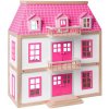 Ružový drevený domček pre bábiky Ružový drevený domček pre bábiky