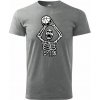 Basketbal kostra - Klasické pánske tričko vyššej gramáže - L ( Tmavosivý melír ) Basketbal kostra - Klasické pánske tričko vyššej gramáže - L ( Tmavosivý melír )