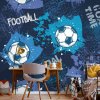 Samolepiaca tapeta futbalová lopta v modrom Samolepiaca tapeta futbalová lopta v modrom