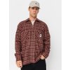 Polar Skate Mike Flannel (oxblood check) M, vínovo červená Polar Skate Mike Flannel (oxblood check) M, vínovo červená
