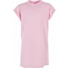 Urban Classics Dámske tričko Girls Turtle Extended Shoulder Dress Farba: girlypink, Veľkosť: 128 cm