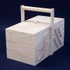 Pro Háčkování Kazeta na šití rozkládací dřevěná velká 38x21x19 cm Pro Háčkování Kazeta na šití rozkládací dřevěná velká 38x21x19 cm