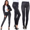 Fashionweek Nohavice legíny Jeans slim fit skinny s vysokým sedom tc557 Čierna Fashionweek Nohavice legíny Jeans slim fit skinny s vysokým sedom tc557 Čierna