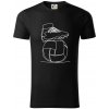 Futbalová lopta kopačka jedným ťahom - Tričko z organickej bavlny - XL ( Čierna ) Futbalová lopta kopačka jedným ťahom - Tričko z organickej bavlny - XL ( Čierna )