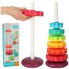 KIK Dúhová pyramídová veža so špirálou na stohovanie KIK Dúhová pyramídová veža so špirálou na stohovanie