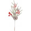 Vetvička MagicHome Vianoce, zasnežená, so šípkami, 34 cm Vetvička MagicHome Vianoce, zasnežená, so šípkami, 34 cm