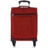 Kvalitný elegantný látkový červený cestovný kufor - Ormi Mada M červená