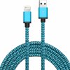 AppleKing opletený nabíjací a synchronizačný kábel USB-A / Lightning pre iPhone / iPad / iPod / AirPods - 2 m - modrý - možnosť vrátiť tovar ZADARMO do 30tich dní AppleKing opletený nabíjací a synchronizačný kábel USB-A / Lightning pre iPhone / iPad / iPod / AirPods - 2 m - modrý - možnosť vrátiť tovar ZADARMO do 30tich dní