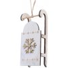 Závesná ozdoba Sánky biele 15,5x6,5x4,2cm Závesná ozdoba Sánky biele 15,5x6,5x4,2cm
