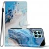 Peňaženkové kožené puzdro na Honor X6a - Blue Marble Peňaženkové kožené puzdro na Honor X6a - Blue Marble