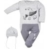 3-dielna bavlnená detská súprava Koala Birdy sivá 80 (9-12m) 3-dielna bavlnená detská súprava Koala Birdy sivá 80 (9-12m)