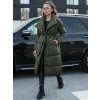 Čierna dlhá dámska zimná bunda Dstreet TY3089 Farba: Zelená, Veľkosť: L Čierna dlhá dámska zimná bunda Dstreet TY3089 Farba: Zelená, Veľkosť: L