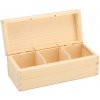 ČistéDrevo Drevená krabička na čaj (3 priehradky) ČistéDrevo Drevená krabička na čaj (3 priehradky)
