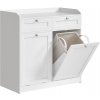 VASAGLE Kúpeľňová skrinka s dvoma košmi na bielizeň 78 x80 x 40 cm biela VASAGLE Kúpeľňová skrinka s dvoma košmi na bielizeň 78 x80 x 40 cm biela