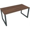 Pracovný stôl UNI O, 160x75,5x80 cm, orech/čierna Pracovný stôl UNI O, 160x75,5x80 cm, orech/čierna