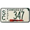 Americká ŠPZ Kansas 1963 Farm Truck SC 347 Americká ŠPZ Kansas 1963 Farm Truck SC 347