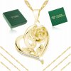 ZLATÁ RETIAZKA SINGAPUR + SRDCE S RUŽOU DARČEK PRE ŽENU 925/585 POZLÁTENÁ ZLATÁ RETIAZKA SINGAPUR + SRDCE S RUŽOU DARČEK PRE ŽENU 925/585 POZLÁTENÁ