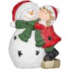Dekorácia MagicHome Vianoce, dievčatko so snehuliakom, LED, 8x12.5x15.8 cm
