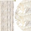 Soovi Home Zatemňovací záves Golden Lines – elegantný listový vzor v zlatej na bielom podklade Veľkosť: 140x300 na riasiaci pás Soovi Home Zatemňovací záves Golden Lines – elegantný listový vzor v zlatej na bielom podklade Veľkosť: 140x300 na riasiaci pás