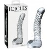 Icicles No. 61 - sklenené dildo s semenníkmi a penisom (priehľadné) Icicles No. 61 - sklenené dildo s semenníkmi a penisom (priehľadné)