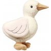 Baby Ono plyšová hračka Goose Zoe s hrkálkou krémová