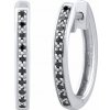 Silvego Diamantové náušnice kruhy Deborah v bielom zlate s čiernymi diamantmi - 0,08 ct 13 mm DNN3685EGWB Silvego Diamantové náušnice kruhy Deborah v bielom zlate s čiernymi diamantmi - 0,08 ct 13 mm DNN3685EGWB